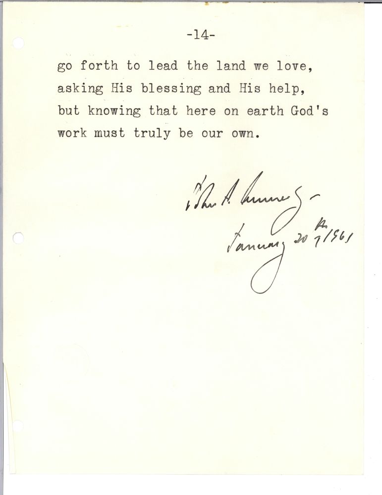 The thesis of jfks inaugural address