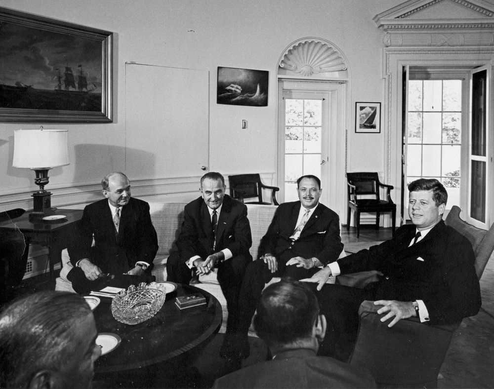  President John F. Kennedy Meets with Mohammad Ayub Khan, President of Pakistan